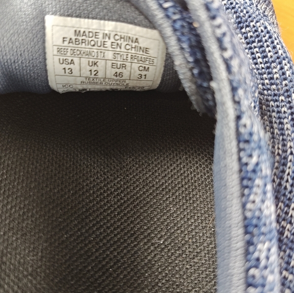 Reef Deckhand Men’s Size 13 Shoes Blue Fabric Breathable - Picture 12 of 12